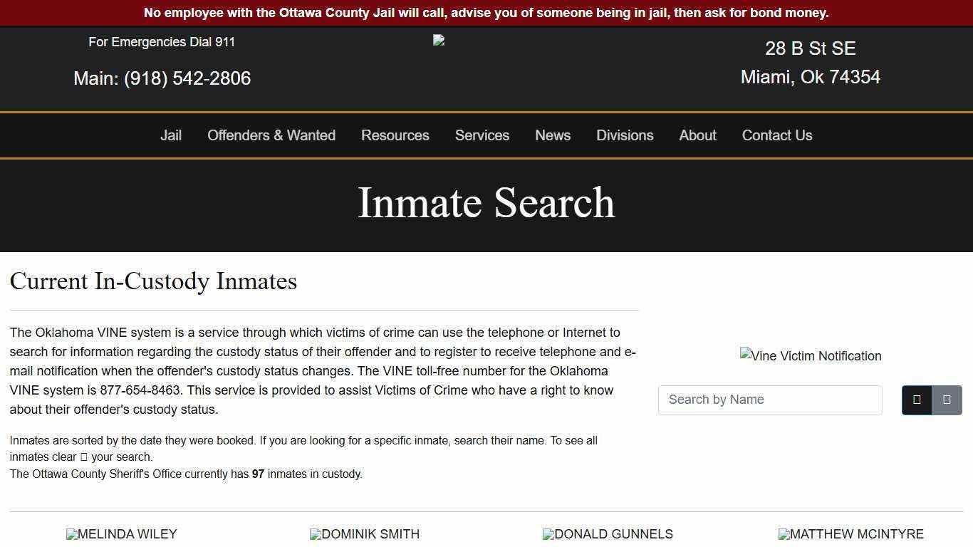 Inmate Search - Ottawa County Sheriff's Office